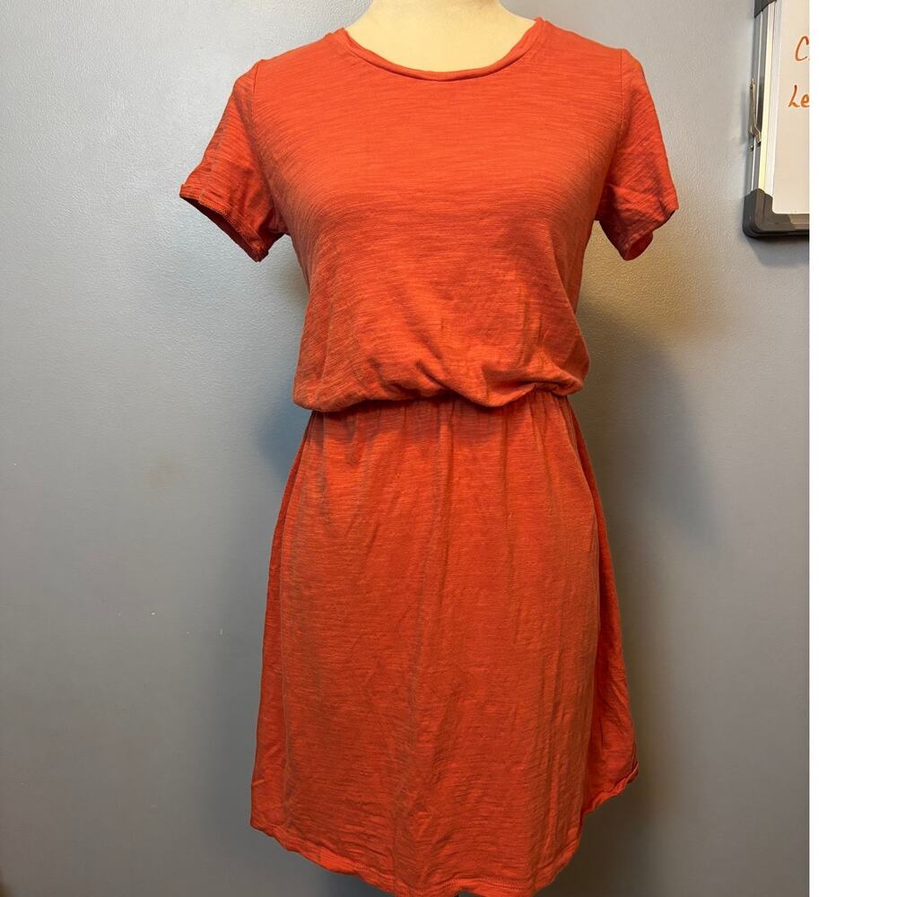 Old Navy Pull On T-Shirt Dress XS Peachy Brown Clay Casual Boho 100% Cotton